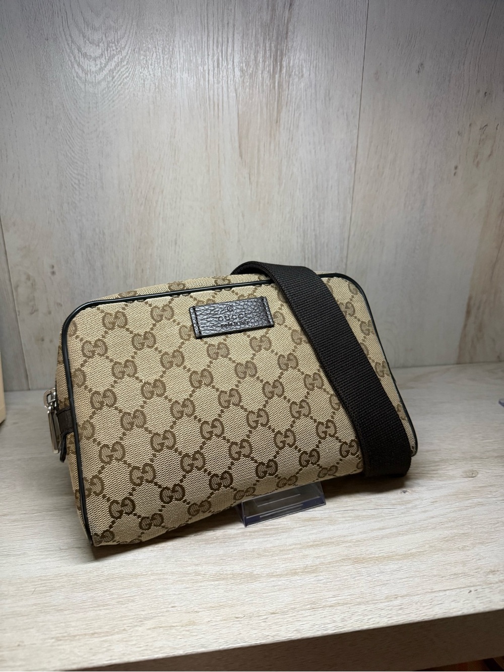 Gucci Beige GG Canvas Belt Bag